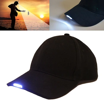 1~5VNT naudinga LED Žibintuvėlis Žvejybos Hat Bžūp Sporto Beisbolo Kepurės, ilgos darbo valandos Nakties Pėsčiųjų Dviračių Žygiai, Medžioklės Skrybėlės Nuotrauka 1