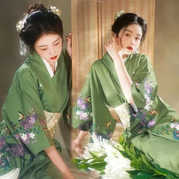Kimono Moterys, Japonijos Tradicinių Yukata Haori Kimonos Cosplay Palaidinė Moteriška Suknelė Vasaros Mados Fotografija Drabužių Šalis Suknelė Nuotrauka 1