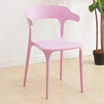 HH330 bulių ragų kėdė tingus atsitiktinis laisvalaikio, paprastas sutirštės valgomojo kėdė namo net raudona stalas plastiko kėdė Nuotrauka 1