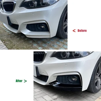 BMW 2 Serija F22 M Sporto F23 MP 2014 ~ 2022 Automobilio Priekinio Buferio Lip Difuzorius Pusėje Skirstytuvo Dangtelis Buferio Saugotojas Lipdukus Nuotrauka 2