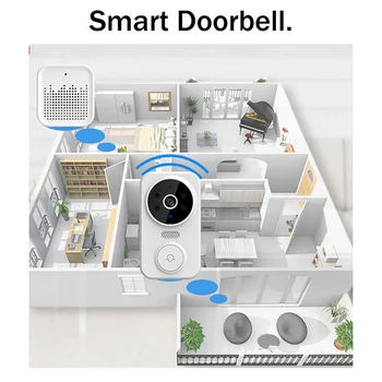 Vaizdo Doorbell Smart Doorbell Belaidžio Nuotolinio Valdymo Vaizdo Doorbell Pažangi Vaizdo Doorbell 2.4 Ghz Wifi Doorbell Nuotrauka 2