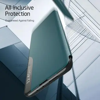 Samsung Galaxy A12 Odos Smart View Window Apversti Atvejais, Samsung A12 12 12a sm-a125f/dsn 6.5; Magnetinio Laikiklio Dangtelį Nuotrauka 2