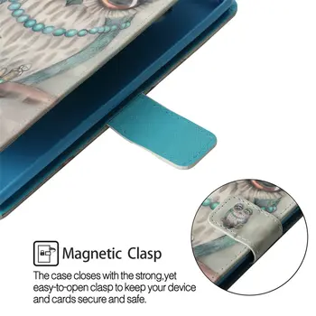 Odinis Magnetinis Flip telefonas case cover 