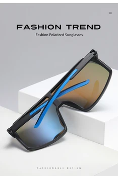 Naujas TR90 vienas gabalas didelis-rėmo akiniai nuo saulės tendencijos vyrų poliarizuota sporto akiniai nuo saulės jojimo vientisas akiniai nuo saulės Siamo Nuotrauka 2