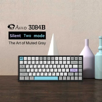 Akko 3084 Silent Wireless Mechaninė Žaidimų Klaviatūra 84-Mygtukas Dual-Režimai BT 3.0/Tipas-C PBT Dažų-Sub Keycaps Nuotrauka 2