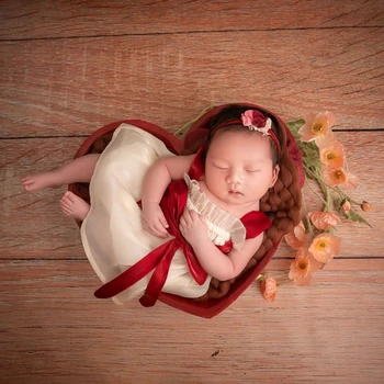 2 vnt Naujagimių Mergina Kūdikių Apranga Princesė Suknelė su Skrybėle Fotografijos Rekvizitai Mados Stilius Saldus Kostiumų Vaikas Nuotrauka 2