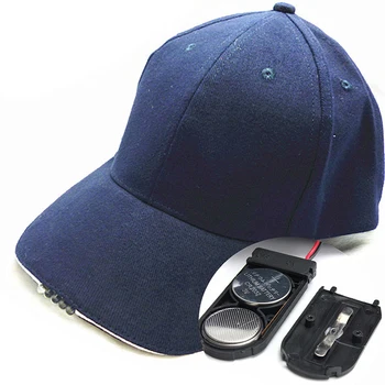 1~5VNT naudinga LED Žibintuvėlis Žvejybos Hat Bžūp Sporto Beisbolo Kepurės, ilgos darbo valandos Nakties Pėsčiųjų Dviračių Žygiai, Medžioklės Skrybėlės Nuotrauka 2