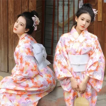 Kimono Moterys, Japonijos Tradicinių Yukata Haori Kimonos Cosplay Palaidinė Moteriška Suknelė Vasaros Mados Fotografija Drabužių Šalis Suknelė Nuotrauka 2