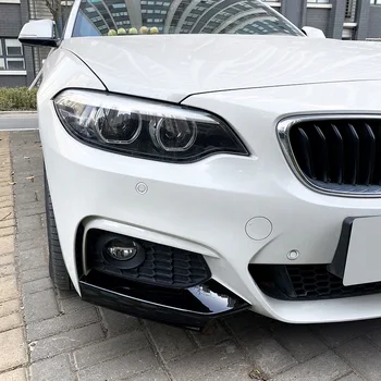 BMW 2 Serija F22 M Sporto F23 MP 2014 ~ 2022 Automobilio Priekinio Buferio Lip Difuzorius Pusėje Skirstytuvo Dangtelis Buferio Saugotojas Lipdukus Nuotrauka 3