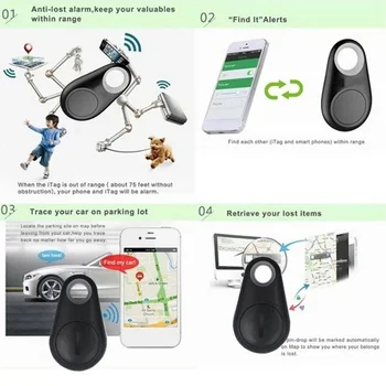 GPS Seklys Šunų Smart Mobilieji Anti Nuostolių Prietaiso Pažangi Dviejų krypčių Paieškos Elementą, Tolimačiai Vaikams Telefono Automobilių Piniginės Bagažo Pet Nuotrauka 3
