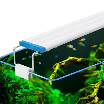 Akvariumas LED Šviesos Super Slim Žuvų Bakas Vandens Augalų Auga Apšvietimo Vandeniui Šviesus Įrašą Mėlyna LED Lempos Augalams 90-260V Nuotrauka 3