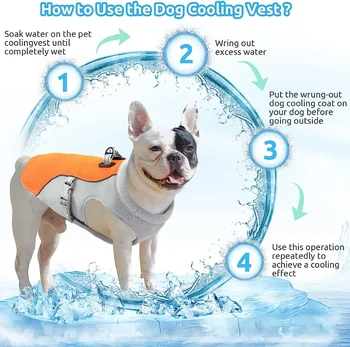 Šuo Vėsinimo Liemenė Diržai su Atšvaitais, Vasarą Lauke, UV Apsauga Šuo Aušinimo gaubtas su Kvėpuojantis Akių Šunims Nuotrauka 3