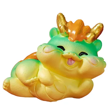 2024 Micro Kraštovaizdžio Naujųjų Metų Cute Little Dragon Aksesuaras Kinija-Prabangus Rankų Darbo Kinų Zodiako Drakono Metai Automobilių Darbastalio Knickknack Nuotrauka 3