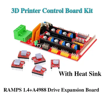 3D Spausdintuvas Kontrolės Valdyba Rinkinys RAMPOS 1.4+A4988 Ratai Plėtra Su Šilumos Kriaukle Nuotrauka 3