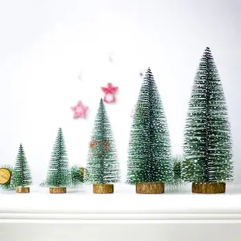 Kalėdų Ornamentu Mediniais Modeliavimas Dirbtinis Mini Kalėdų Eglutę Namo Nuotrauka 3