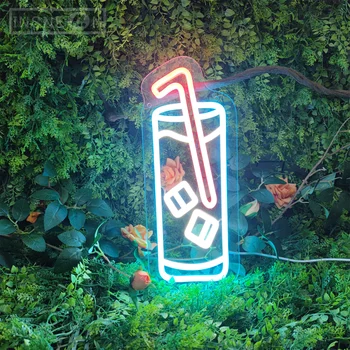 Gėrimas LED Neonas Pasirašyti Baras Parduotuvėje Dekoro Šalis Kambarys Parduotuvė Sienos Estetinių Apdailos Šaltų Gėrimų Verslo Reklamos Pasirašyti Naktį Žibintai Nuotrauka 3