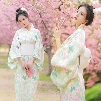 Kimono Moterys, Japonijos Tradicinių Yukata Haori Kimonos Cosplay Palaidinė Moteriška Suknelė Vasaros Mados Fotografija Drabužių Šalis Suknelė Nuotrauka 3
