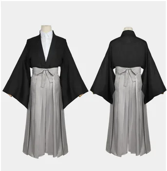 Vyrai Kimono Japonijos Tradicinių Kostiumų Etapo Rezultatus Kostiumas Šiuolaikinės Tobulinimo Klasikinis Kimono Helovyno Cosplay Kostiumas Nuotrauka 4