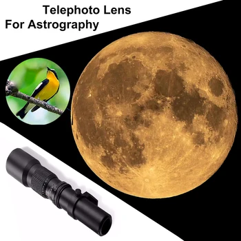 Lightdow Kamera 500mm F8.0 Objektyvas Rankinio Artinimo Zoom Su T2 T Mount Adapteris Patrankos Nikon Sony, Olympus, Fuji Fotoaparatas 