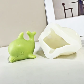 3D Mielas Delfinų Silikono Formų Rankų darbo Banginis Žvakė 