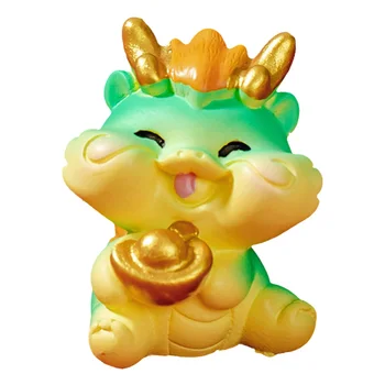 2024 Micro Kraštovaizdžio Naujųjų Metų Cute Little Dragon Aksesuaras Kinija-Prabangus Rankų Darbo Kinų Zodiako Drakono Metai Automobilių Darbastalio Knickknack Nuotrauka 4