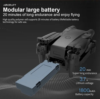 KBDFA F195 Drone Profesinės HD Dual Camera Sraigtasparniai Kliūčių Vengimo WIFI FPV Nuotolinio Valdymo Sulankstomas Quadcopter Žaislą Dovanų Nuotrauka 4