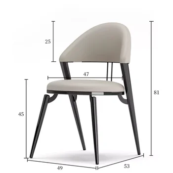 Odos Šiaurės Valgomojo Kėdės, Metalinės Luxery Mordern Biuro Kambarį Kėdės Dizaineris Miegamasis Sillas Comedor Restoranas Furiture Nuotrauka 4