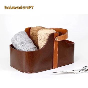 BelovedCraft-Odinės rankinės Modelį, su Akrilo Šablonai karvės odos krepšys, laikymo krepšys, siuvimo krepšelio Nuotrauka 4