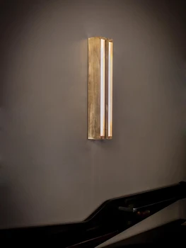 LED Namų Deco Žalvario Stačiakampio formos šviesos srautą galima reguliuoti Patalpų vidaus Sienos Lempos Sienų apšvietimo Sienos Sconce Sienų Dekoras Arandela Externa Už Kambarį Nuotrauka 4