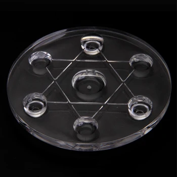 Raundas akrilo Septynių Žvaigždučių masyvo bazė crystal ball apačioje remti display rack Nuotrauka 5