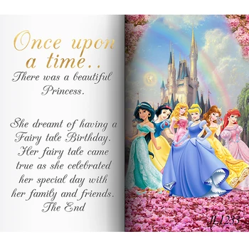 Pasakų Pilį Princesės Backdrops Fotografijos Animacinių Merginų Naujagimiui Dušo Gimtadienio Sluoksnių Tiekėjas Nuotrauka 5