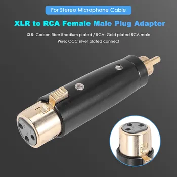XLR RCA Adapteris RCA Male, kad XLR Vyras Moteris Adaptor XLR RCA Female Male Kištuko Adapterį,skirtą Stereo Mikrofono Kabelis Nuotrauka 5