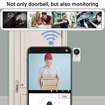 Vaizdo Doorbell Smart Doorbell Belaidžio Nuotolinio Valdymo Vaizdo Doorbell Pažangi Vaizdo Doorbell 2.4 Ghz Wifi Doorbell Nuotrauka 5