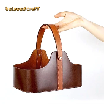 BelovedCraft-Odinės rankinės Modelį, su Akrilo Šablonai karvės odos krepšys, laikymo krepšys, siuvimo krepšelio Nuotrauka 5