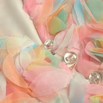 ZJYT Prabangus Elegantiškas 3D Gėlių Mini Šaliai, Suknelės Moterims 2023 Vasarą Dizaineris Saldus Gazas Vakaro Suknelė trumpomis Rankovėmis Vestidos Nuotrauka 5