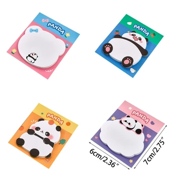 D63H 5vnt Nešiojamų Sticky Notes Pranešimą Memo Pastaba Popieriaus Panda Sticky Notes for Home Nuotrauka 5