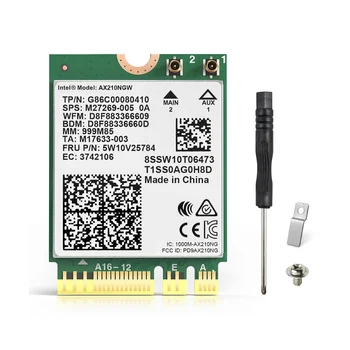 AX210NGW WiFi Korta, Wi-Fi 6E 11AX Bevielio ryšio Modulis Išplėsti Iki 6GHz MU-MIMO Tri-Band Vidaus Tinklo plokštė+Bluetooth 5.2 Nuotrauka 5