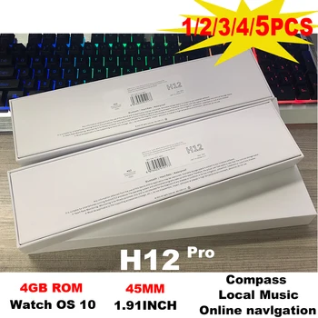 H12 Pro Plus Smart Žiūrėti AMOLED 4GB ROM Vietinės Muzikos Įrašymo Vyrų 45mm Serija 8 Smartwatch OS10 Albumą Sync Moterų Qifit 2023 Nuotrauka 5