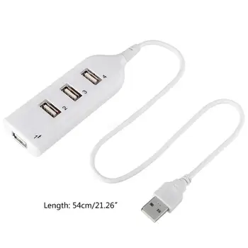 Nešiojamas USB 2.0 USB Skirstytuvo Jungtis 4 Expander USB 4-port Hub Linija Dropship Nuotrauka 5