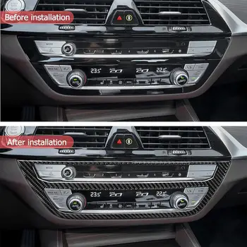 Anglies Pluošto centrinė Konsolė Rėmo Mutimedia Mygtukas Mygtukas Valdymo Skydelio Dangtelį BMW 5 Serijos G30 525i 530i 540i 2018-2021 Nuotrauka 3